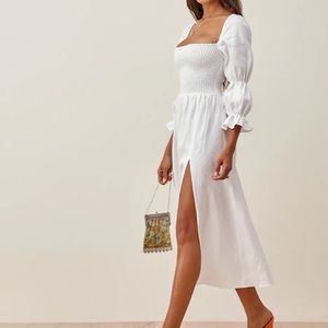 Reformation Hyland Linen Dress White size 2 NWT
